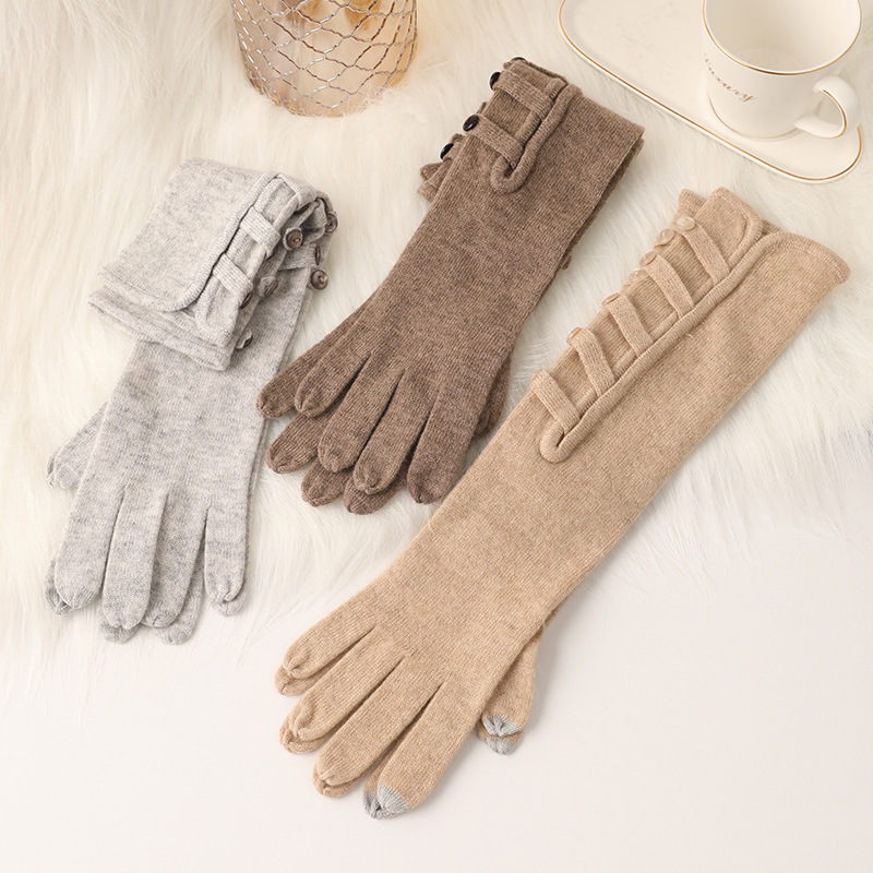 Single-Breasted Cashmere Gloves