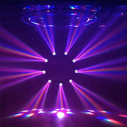 DMXムービングヘッドビームライト6x15W RGBWビーアイズDjライト効果舞台照明バークラブパーティー用