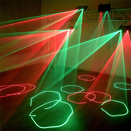 Luz de palco de festa Luz de feixe de laser de 2 lentes