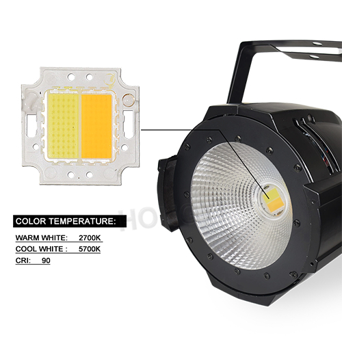 COB 100W LED Par Light Warm White And White 2In1 DMX Light