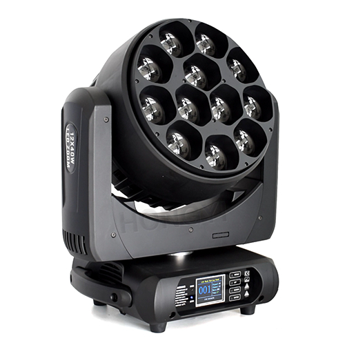 Lampe frontale mobile à faisceau zoom 12X40W