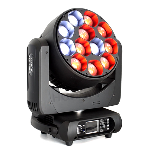 Lampe frontale mobile à faisceau zoom 12X40W