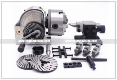 BS-0 Dividing Head for milling machine 125mm 3-Jaw Chuck Spiral Tailstock Indexing Plate