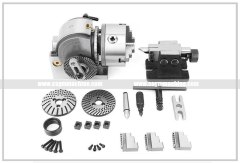 BS-0 Dividing Head for milling machine 125mm 3-Jaw Chuck Spiral Tailstock Indexing Plate