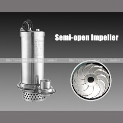 WQD250F stainless steel submersible pump/basement water pumping machine/250W sewage pump