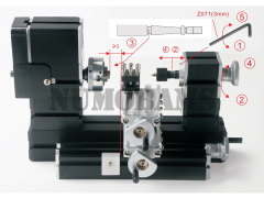 TZ20002MR 60W Metal Mini Rotating Lathe/60W,12000rpm Big Power mini lathe
