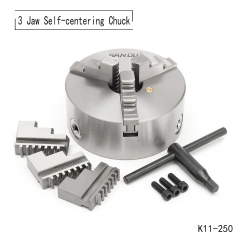 SANOU K11-250 High Accuracy 3 Jaw Self-Centering Chuck for Industrial Metal Lathe Use