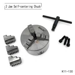 K11-130 3-Jaw Self-Centering Chuck for Mini Metal Lathe Use