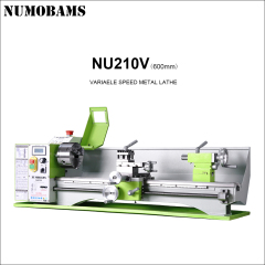 NUMOBAMS NU210V 210*400mm Capacity 900W Brushless Motor MT5 Spindle DIY Mini Metal Lathe Machine