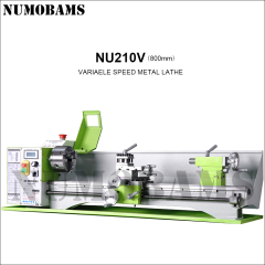 NUMOBAMS NU210V-800 Capacity 1100W Brushless Motor Mt5 Spidle Mini Metal Lathe Machine