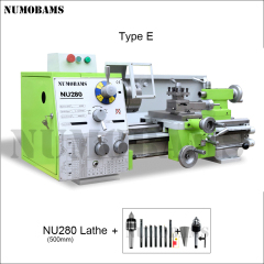 NUMOBAMS NU280 750W Motor MT5 Spindle Thread Making Metal Lathe Machine