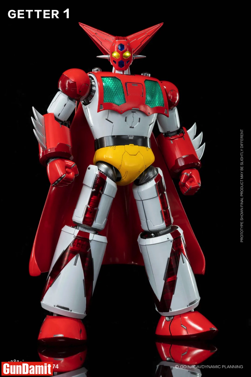 King Arts Getter 1 diecast Getter Robo front standing pose detail King Arts Getter 1 diecast Getter Robo front standing pose detail