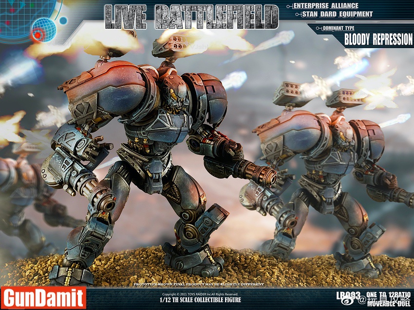 Multiple Bloody Repression units advancing in formation across rocky battlefield terrain Multiple Bloody Repression units advancing in formation across rocky battlefield terrain
