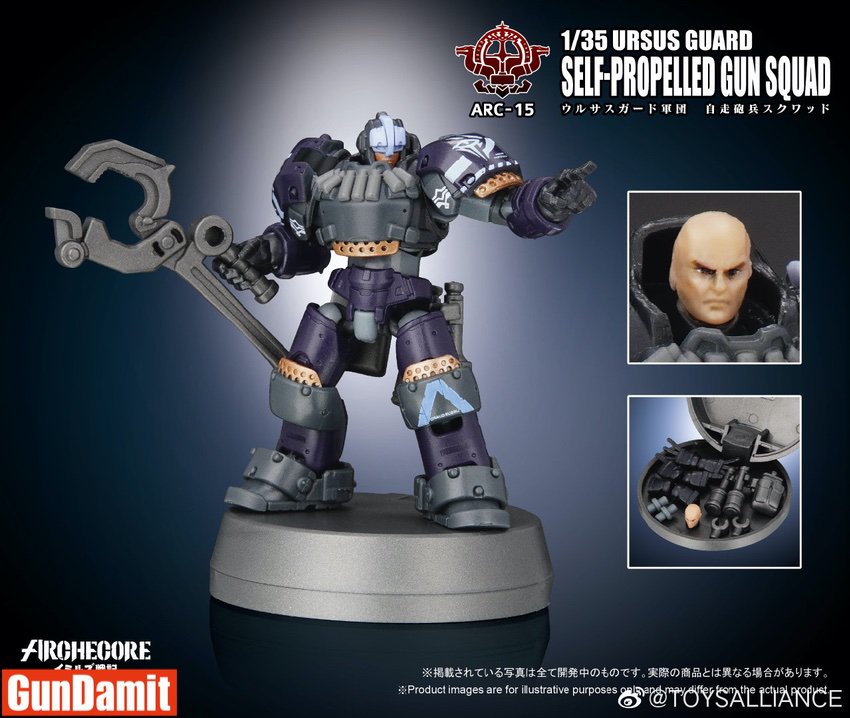 Toys Alliance ARC-15 Ursus Guard figure on display base with alternate head and accessory parts Toys Alliance ARC-15 Ursus Guard figure on display base with alternate head and accessory parts