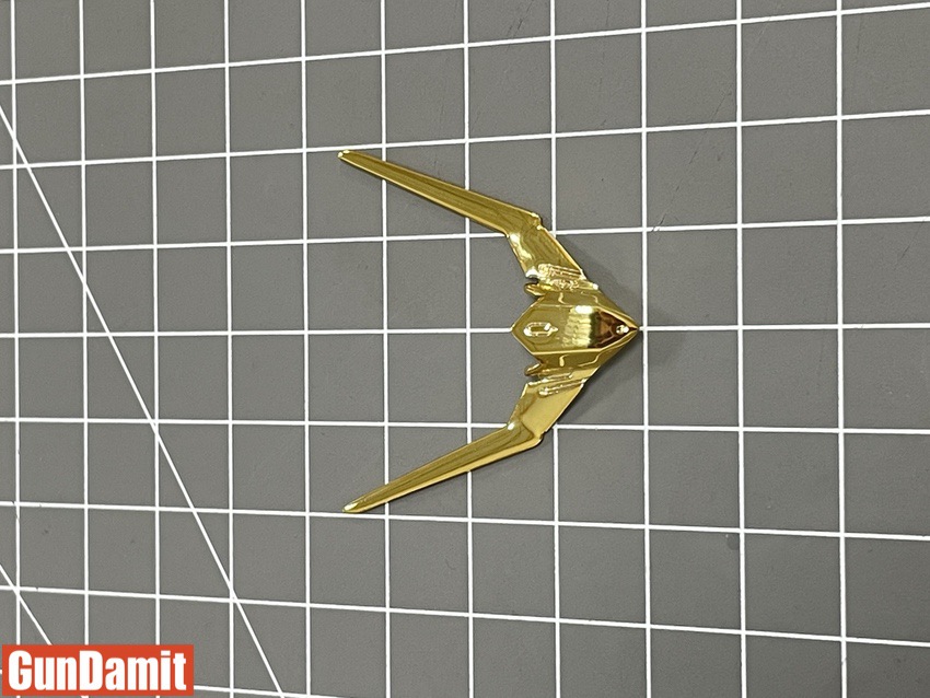 Gold plated V-fin antenna accessory piece for MG Gundam Barbatos upgrade kit Gold plated V-fin antenna accessory piece for MG Gundam Barbatos upgrade kit