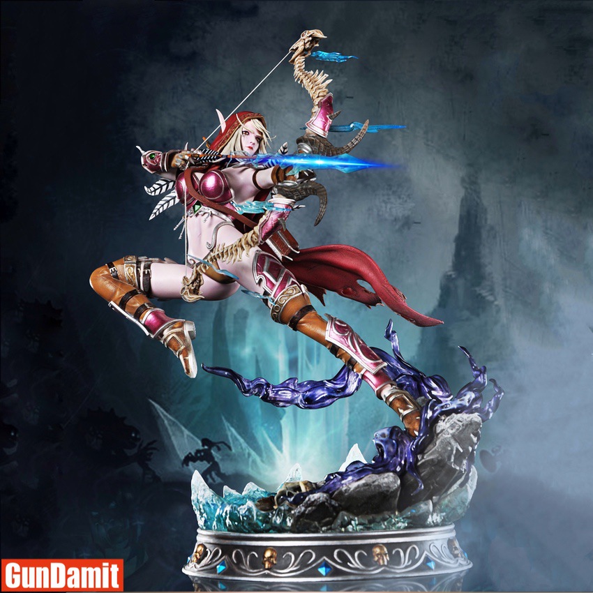 Anonymous Studio 1/4 Sylvanas Windrunner Game Version statue in dynamic leaping bow-drawing pose Anonymous Studio 1/4 Sylvanas Windrunner Game Version statue in dynamic leaping bow-drawing pose