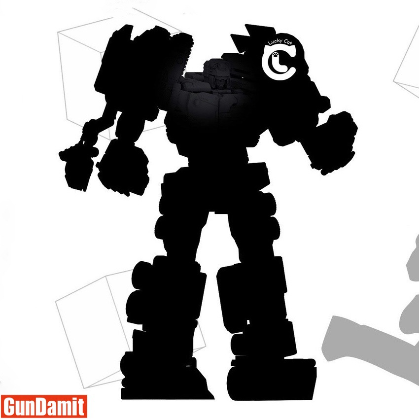 Lucky Cat MC-02 Riki-Oh Devastator combined robot silhouette teaser with Lucky Cat logo Lucky Cat MC-02 Riki-Oh Devastator combined robot silhouette teaser with Lucky Cat logo