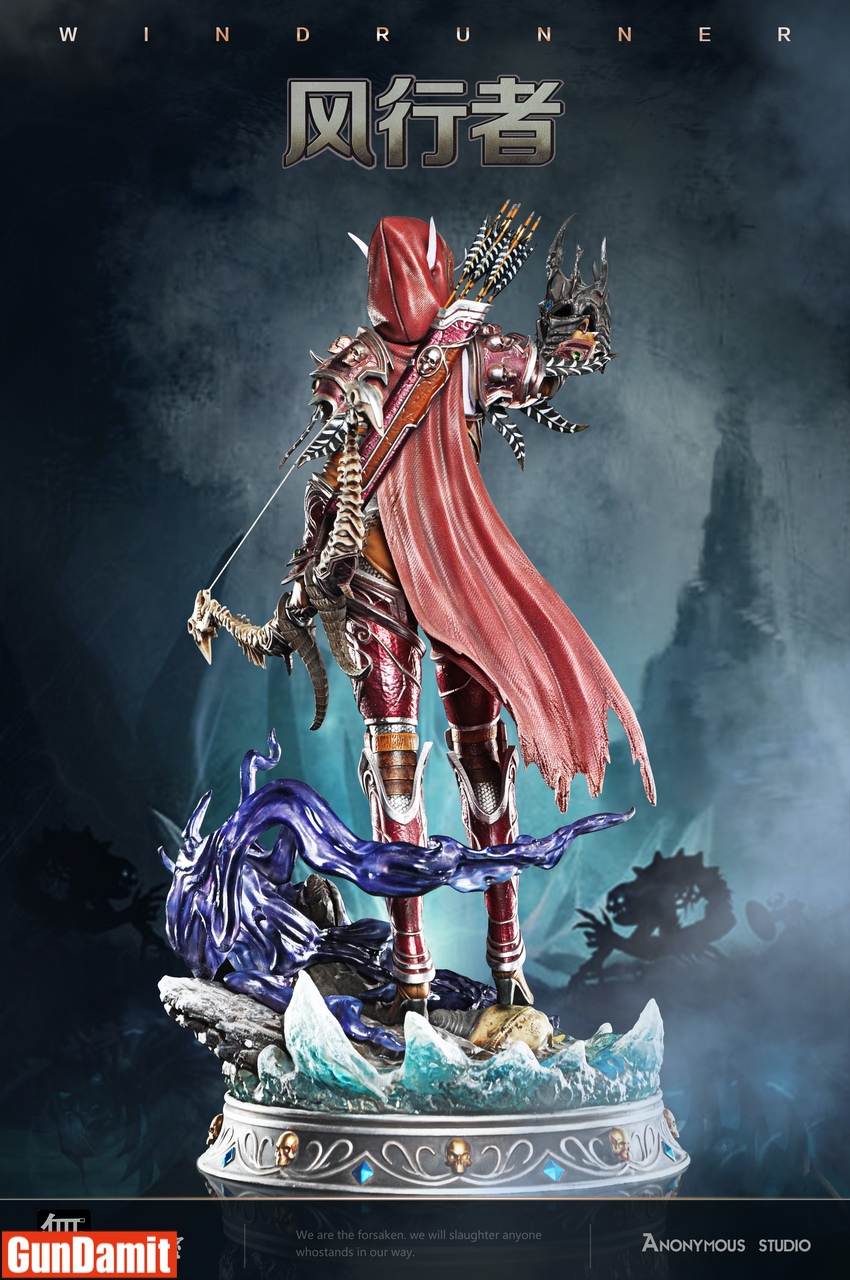 Anonymous Studio 1/4 Sylvanas Windrunner CG Version statue rear view showing red cloak and quiver Anonymous Studio 1/4 Sylvanas Windrunner CG Version statue rear view showing red cloak and quiver