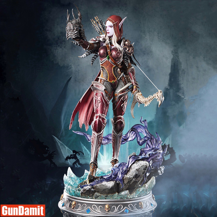 Anonymous Studio 1/4 Sylvanas Windrunner CG Version statue front view with detailed armor and bone bow Anonymous Studio 1/4 Sylvanas Windrunner CG Version statue front view with detailed armor and bone bow