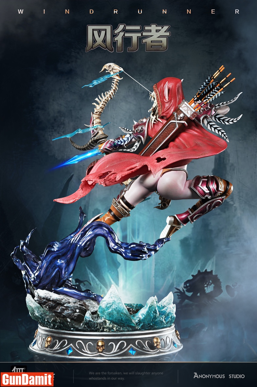 Anonymous Studio 1/4 Sylvanas Windrunner Game Version rear view showing red cape and arrows Anonymous Studio 1/4 Sylvanas Windrunner Game Version rear view showing red cape and arrows