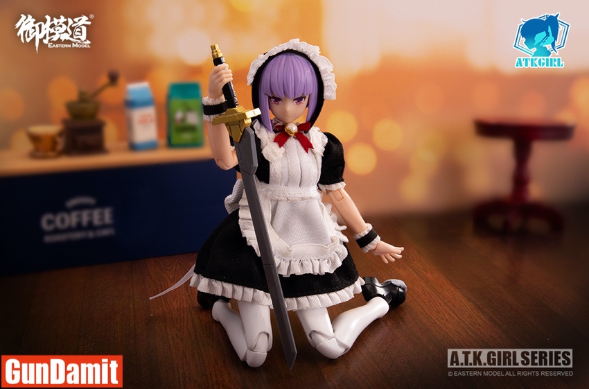 A.T.K. Girl in maid dress kneeling with sword accessory A.T.K. Girl in maid dress kneeling with sword accessory