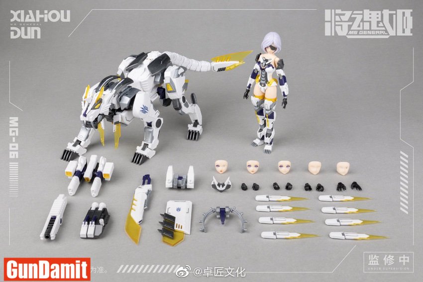 MS General MG-06 Xiahou Dun full accessories layout with tiger mount and face plates MS General MG-06 Xiahou Dun full accessories layout with tiger mount and face plates