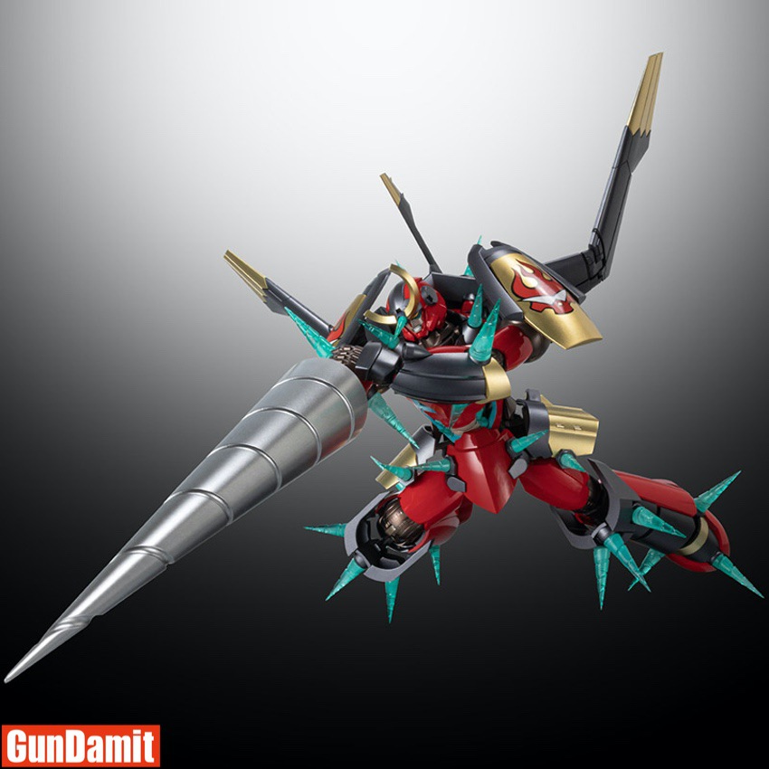 Sentinel RIOBOT Gurren Lagann drill arm attack pose with extended giga drill breaker weapon Sentinel RIOBOT Gurren Lagann drill arm attack pose with extended giga drill breaker weapon