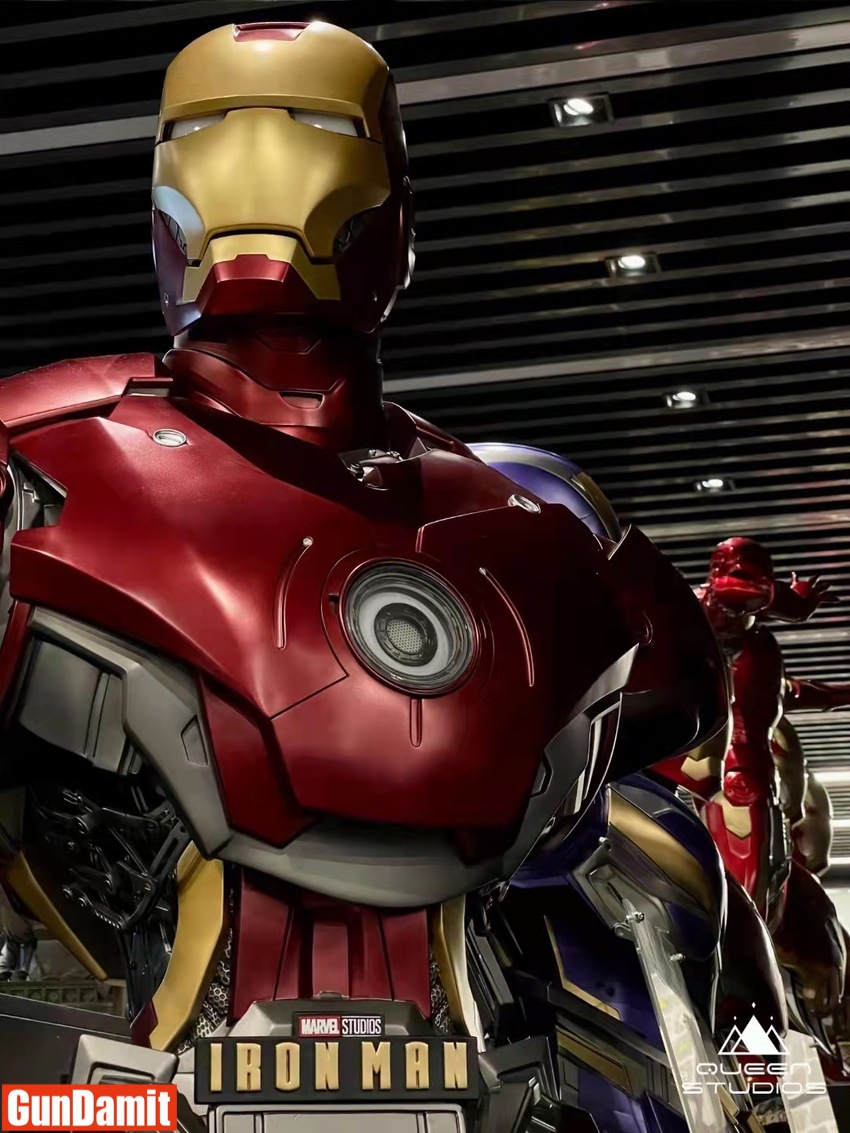 Queen Studio Iron Man Mark 3 bust side profile with Marvel Studios nameplate Queen Studio Iron Man Mark 3 bust side profile with Marvel Studios nameplate
