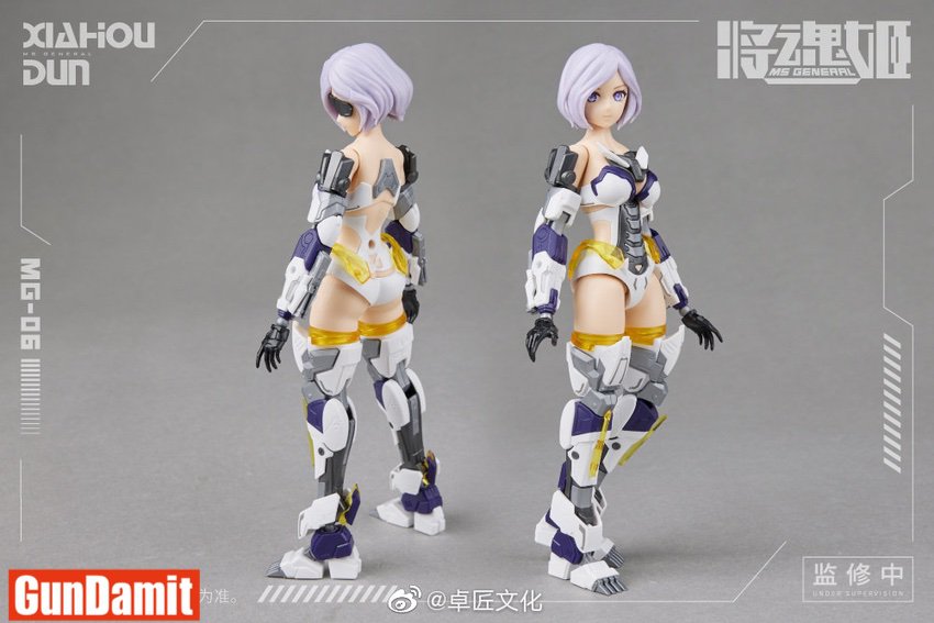 MS General MG-06 Xiahou Dun front and back view showing armor detail MS General MG-06 Xiahou Dun front and back view showing armor detail