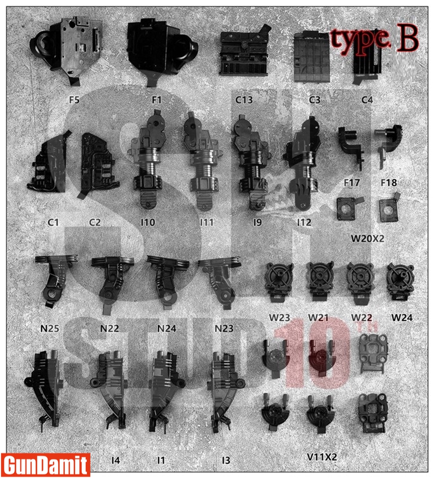 SH Studio Type B resin frame parts set including torso arm and leg joints SH Studio Type B resin frame parts set including torso arm and leg joints