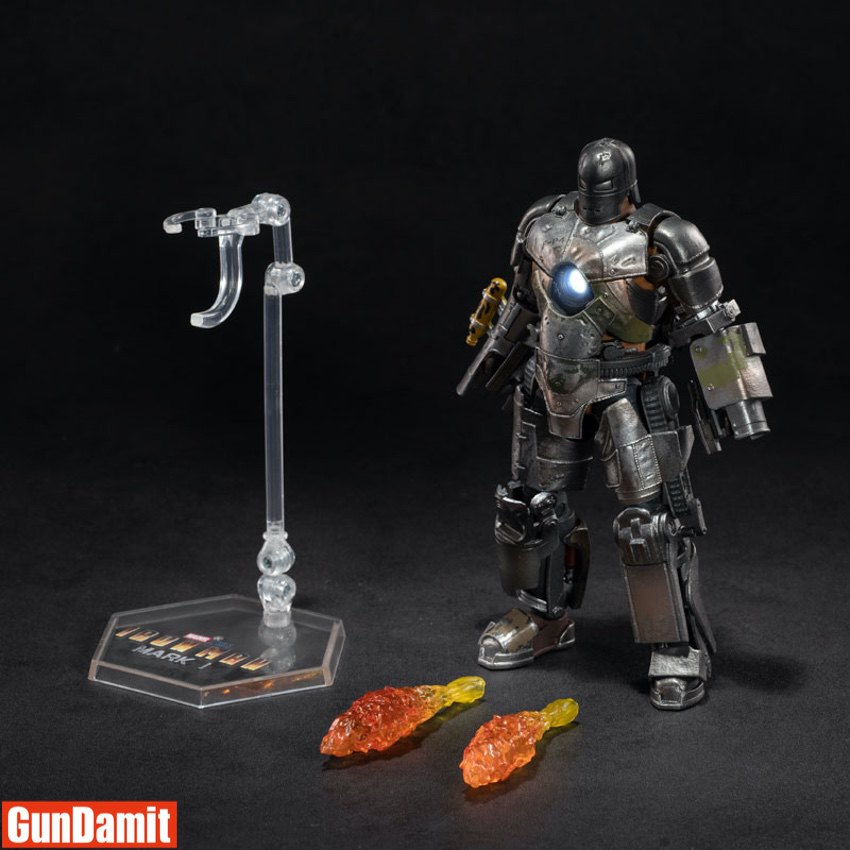 ZT Toys 1/10 Iron Man Mark 1 full accessories display with stand and flame effect parts ZT Toys 1/10 Iron Man Mark 1 full accessories display with stand and flame effect parts