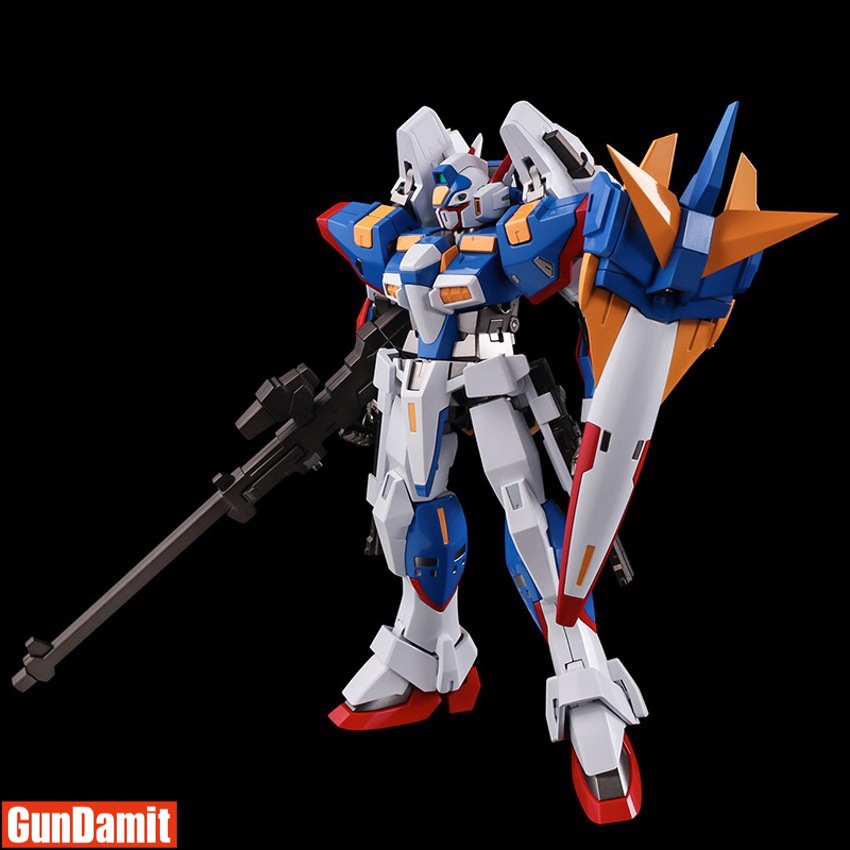 Sentinel Riobot R-1 front view standing pose with rifle and beam sword Sentinel Riobot R-1 front view standing pose with rifle and beam sword