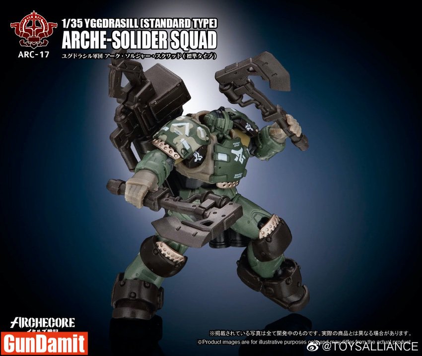 ARC-17 Yggdrasill soldier with dual weapons and heavy backpack gear ARC-17 Yggdrasill soldier with dual weapons and heavy backpack gear