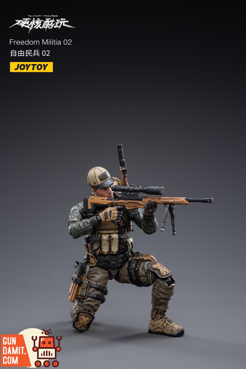 JoyToy 1/18 Freedom Militia 02 solo sniper aiming rifle branded photo JoyToy 1/18 Freedom Militia 02 solo sniper aiming rifle branded photo