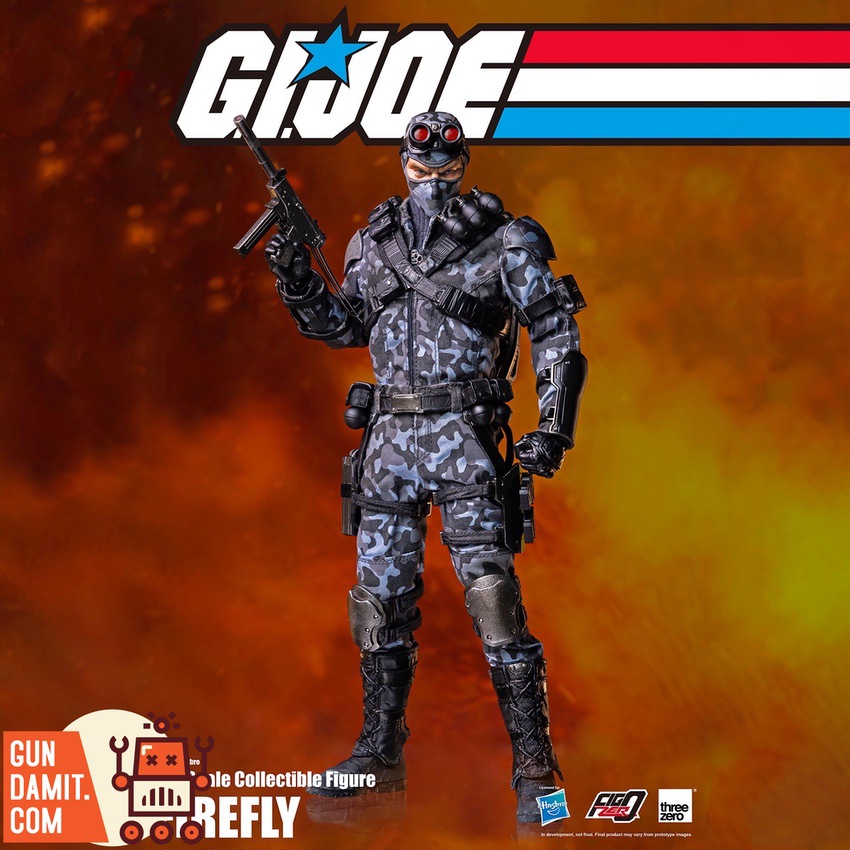 Threezero FigZero 1/6 G.I. Joe Firefly full body front view with submachine gun Threezero FigZero 1/6 G.I. Joe Firefly full body front view with submachine gun