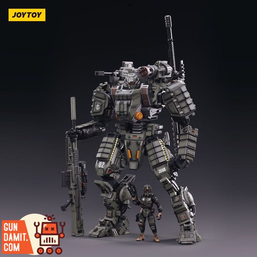 JoyToy 1/18 New Zeus Mecha Heavy Firepower full armor with pilot figure and rifle JoyToy 1/18 New Zeus Mecha Heavy Firepower full armor with pilot figure and rifle