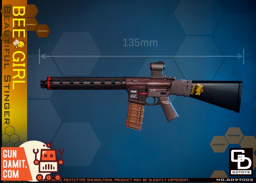 GDTOYS GD97003 Bee Girl accessory rifle weapon 135mm detail GDTOYS GD97003 Bee Girl accessory rifle weapon 135mm detail