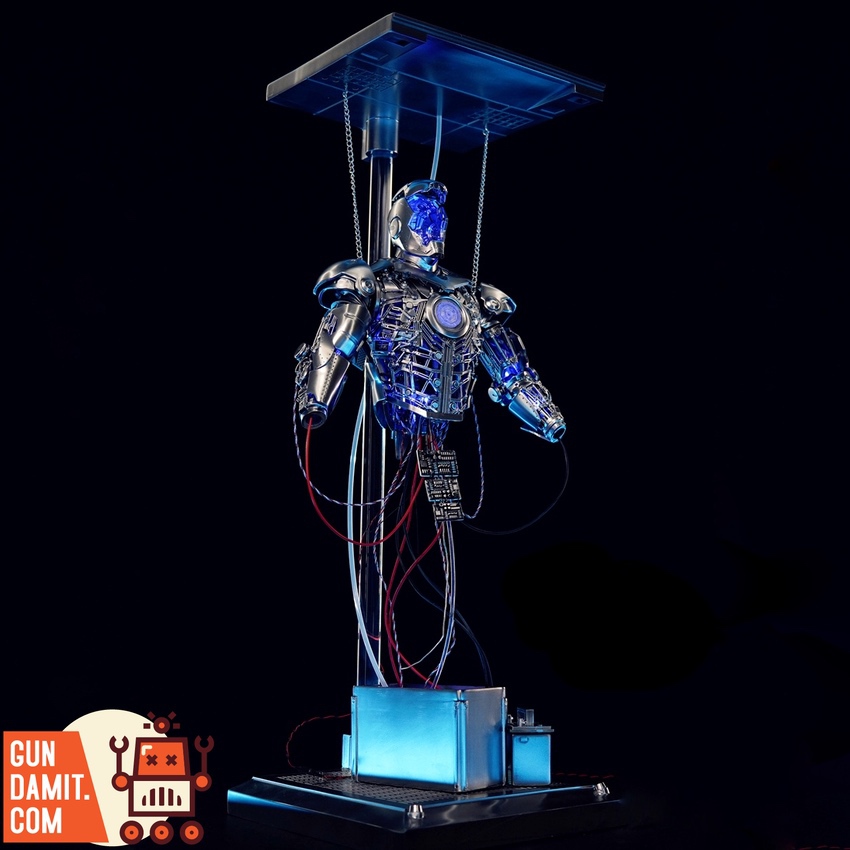 RD Studio 1/6 Iron Man Mark 2 Construction Version Hanging from Lab Rig RD Studio 1/6 Iron Man Mark 2 Construction Version Hanging from Lab Rig