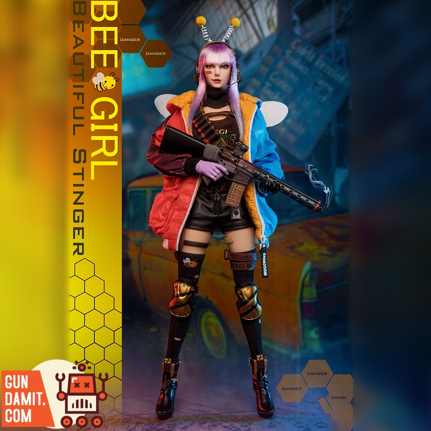 GDTOYS GD97003 1/6 Doomsday Bee Girl Beautiful Stinger full body front view with rifle GDTOYS GD97003 1/6 Doomsday Bee Girl Beautiful Stinger full body front view with rifle