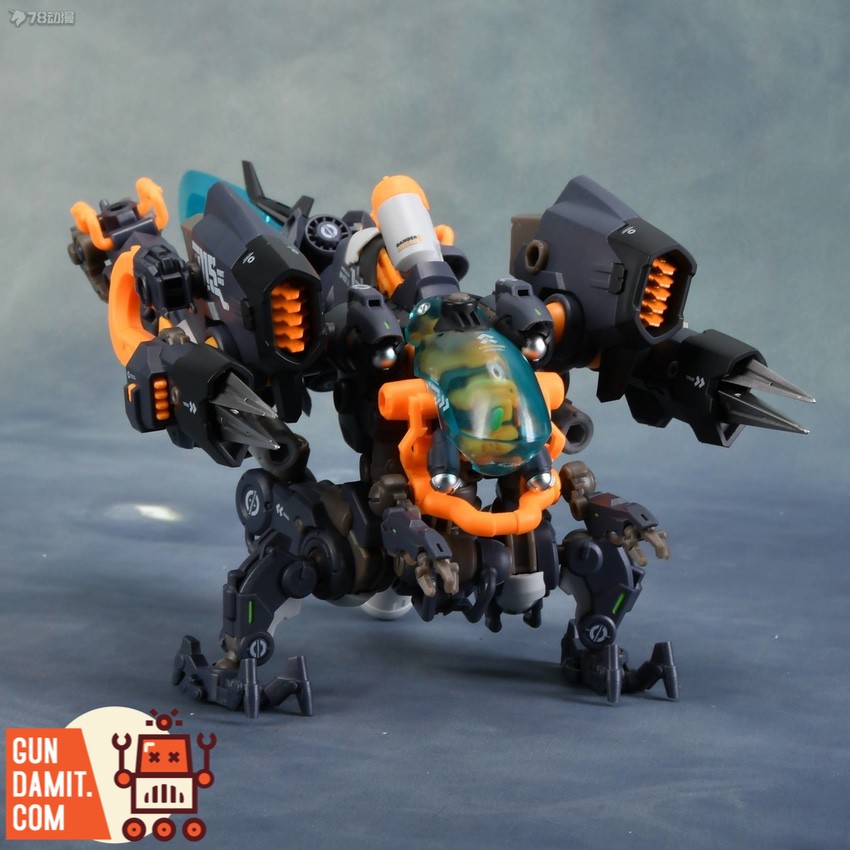 Earnestcore Craft RB-15 Soryu side view with heavy weapons and orange detail Earnestcore Craft RB-15 Soryu side view with heavy weapons and orange detail