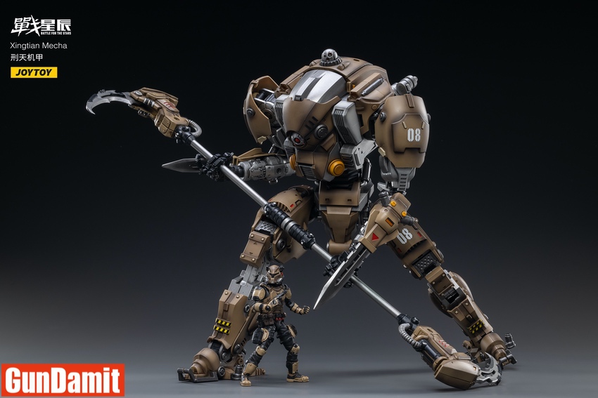 JoyToy Xingtian Mecha dynamic action pose with blade weapons and pilot figure JoyToy Xingtian Mecha dynamic action pose with blade weapons and pilot figure