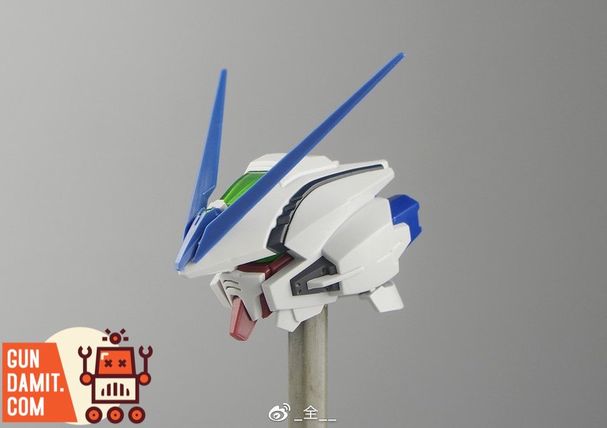 Nillson Work Gundam Astray Blue Frame head unit close-up detail shot Nillson Work Gundam Astray Blue Frame head unit close-up detail shot