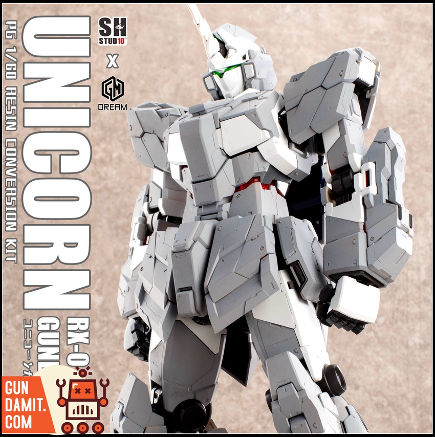 SH Studio GM Dream 1/60 PG Unicorn Gundam upgrade kit close-up upper body resin detail SH Studio GM Dream 1/60 PG Unicorn Gundam upgrade kit close-up upper body resin detail