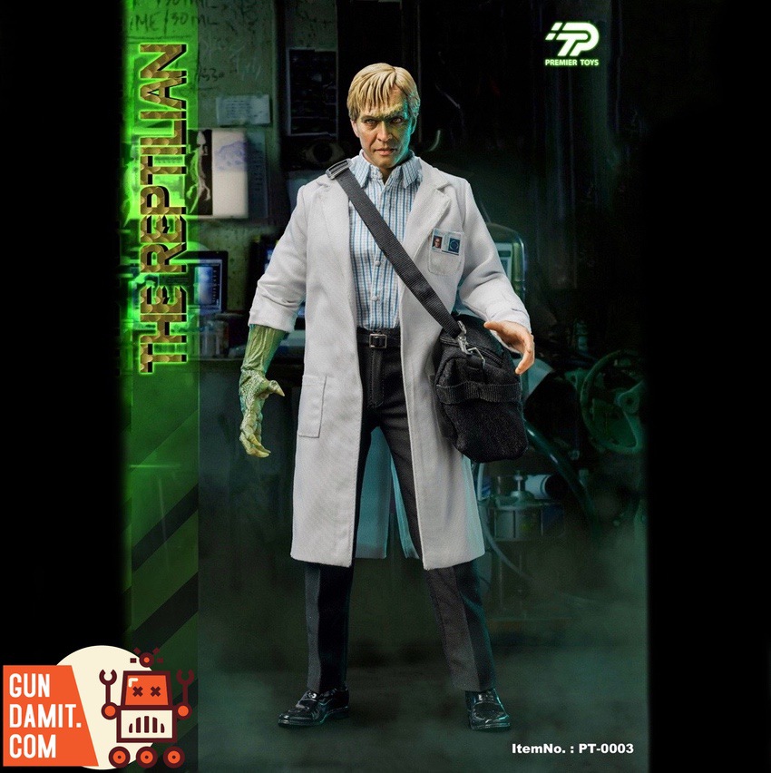 Premier Toys PT0003B 1/6 Curt Connors in lab coat showing lizard hand mutation Premier Toys PT0003B 1/6 Curt Connors in lab coat showing lizard hand mutation