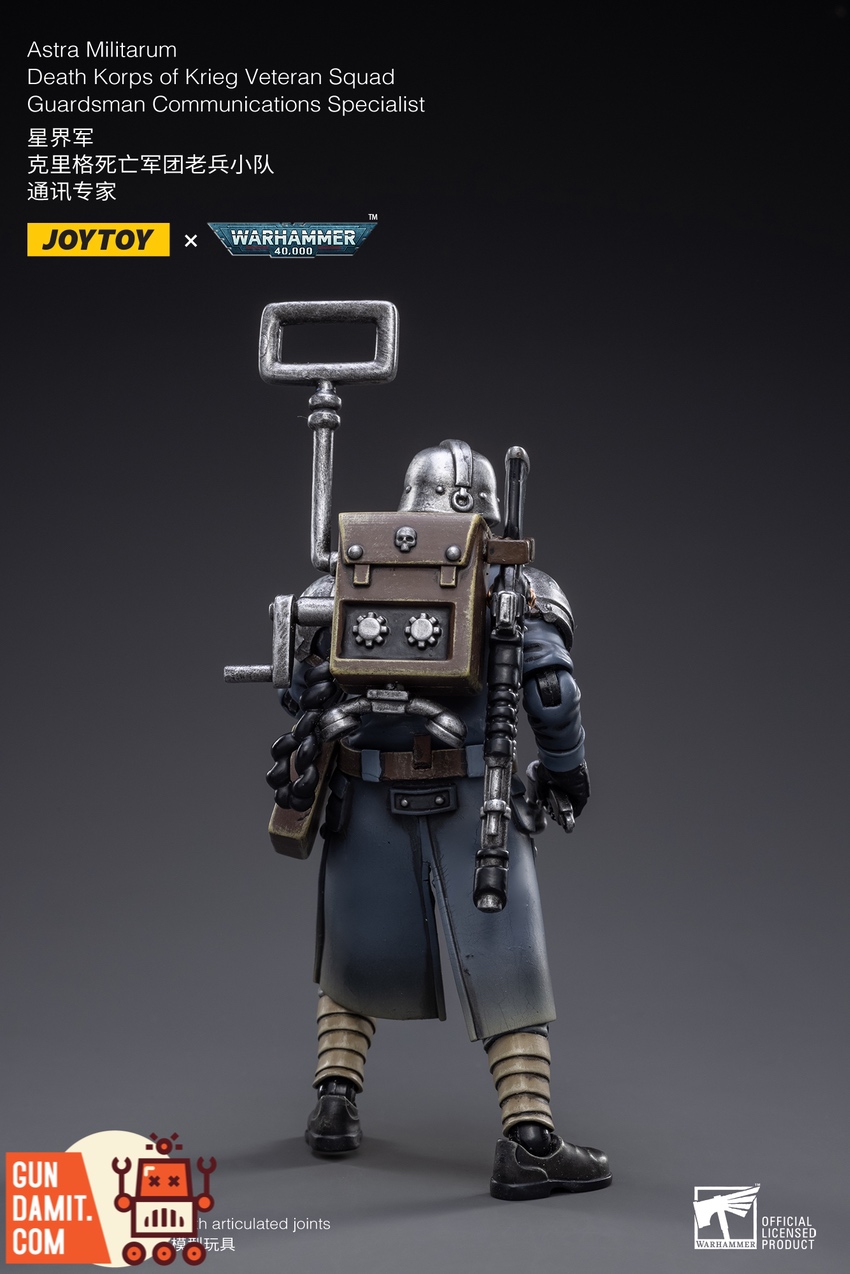JoyToy Krieg Communications Specialist close-up showing vox-caster radio backpack detail JoyToy Krieg Communications Specialist close-up showing vox-caster radio backpack detail