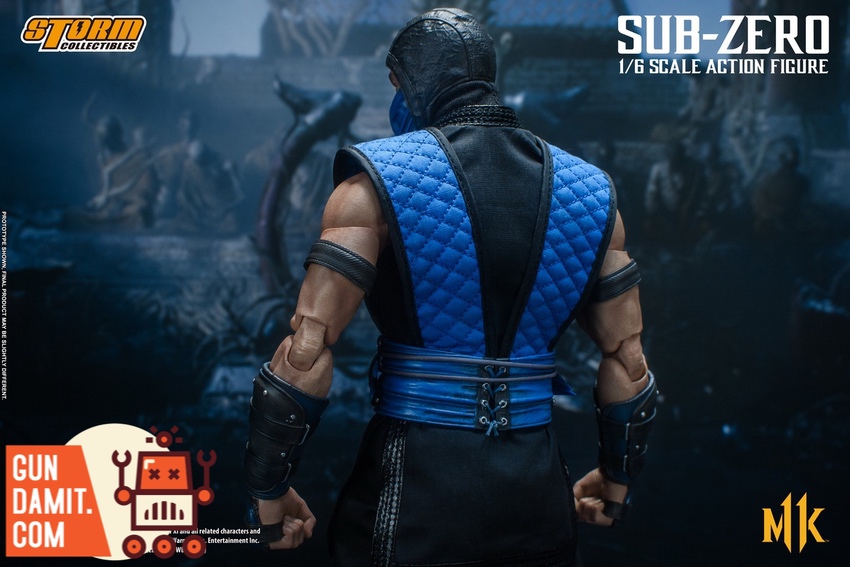 Storm Collectibles Sub-Zero dynamic action pose with blue armor detail Storm Collectibles Sub-Zero dynamic action pose with blue armor detail