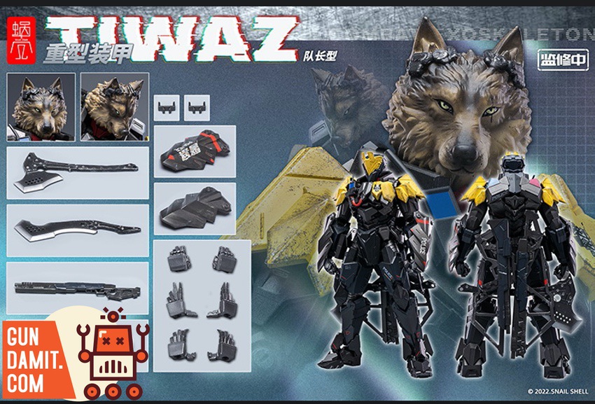 Snail Shell Heavy Armor Tiwaz Captain alternate angle showing gold accents Snail Shell Heavy Armor Tiwaz Captain alternate angle showing gold accents