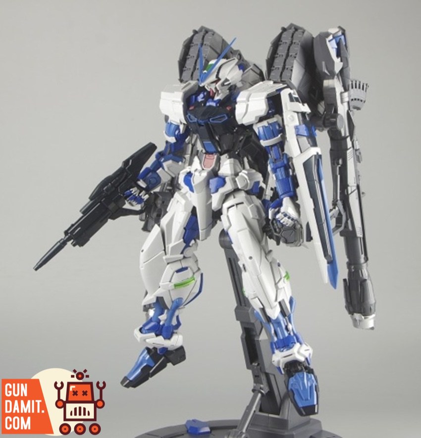 Nillson Work Gundam Astray Blue Frame full armor front view with rifle and shield Nillson Work Gundam Astray Blue Frame full armor front view with rifle and shield