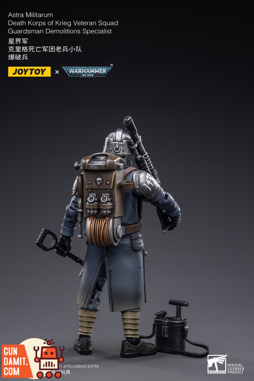 JoyToy 1/18 Death Korps of Krieg Demolitions Specialist action pose with equipment JoyToy 1/18 Death Korps of Krieg Demolitions Specialist action pose with equipment