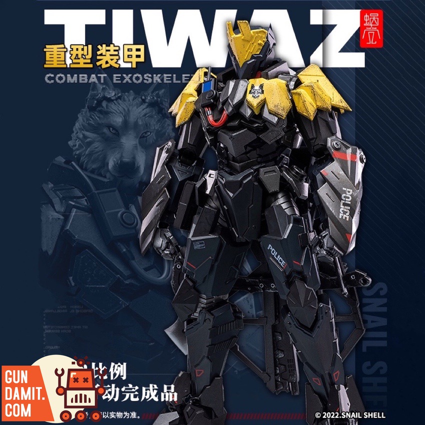 Snail Shell 1/12 Heavy Armor Tiwaz Captain in black and gold commander armor front view Snail Shell 1/12 Heavy Armor Tiwaz Captain in black and gold commander armor front view